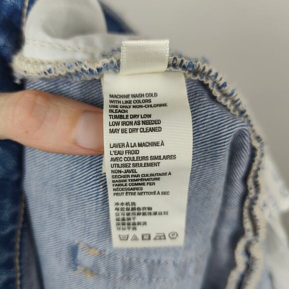 Free People We The Free Crvy Vintage High Rise Jean Shorts Womens 32 High Tide - Picture 6 of 9